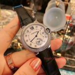 Best Cartier Ballon Bleu de Diamond Bezel Diamond Marker Replica Watch with Black Leather Strap_th.jpg